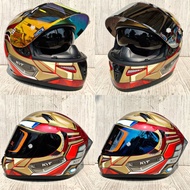 HELM KYT K2 RIDER IRON MAN FULL FACE DOUBLE VISOR K2R MOTIF IRONMAN