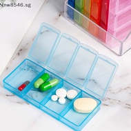 Fnw Weekly Portable Travel Pill Cases Box 7 Days Organizer 4Grids Pills Container Storage Tablets Vitamins Medicine Fish Oils SG