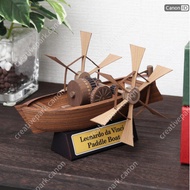 Leonardo da Vinci (DAYUNG PERAHU) papercraft miniature action figure diy handicraft paper toys educa