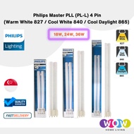 PHILIPS Master PLL(PL-L) 4Pin 18W/24W/36W In Warmwhite 827 / Coolwhite 840 / Cool daylight 865