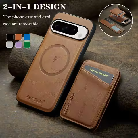 Detachable 2 in 1 Leather Wallet For Google Pixel 9 8 7 9A 8A 7A XL Pro Phone Case Card Holder For M