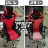 servis kursi gaming Vchair ganti kulit busa sparepart