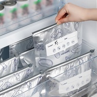 Reusable Aluminum Foil Storage Bags with Zipper Seal, Stand-Up Food Pouches with Writable Labels for