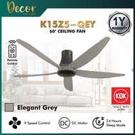 KDK Fan KDK Sensa Series KDK K14ZW K15Z5-QEY K15Z5-REY 56 4 Blades 5 Blades 9 Speed Remote DC Motor 