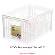 KEYWAY Multipurpose Basket Model DT-17 Grid Shelf White (Size 16.3 X 24 X 13.3 cm)