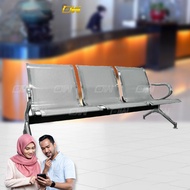 Waiting Area 3-Seater Chrome Link Chair (Silver Chrome Color) L1330MM X D670MM X H780MM