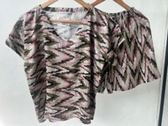 One set baju wanita Pyama pendek  baju bali Motif viral bahan Rayon Grade A 100% real Pict harga Gro