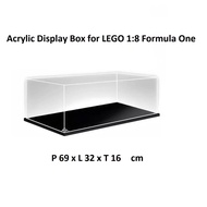 Acrylic Display Box Acrylic Box P69 x W32 x H16 cm for Lego 42171 Mercedes AMG 42207 Ferrari SF-24 4