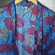 COTTON ON SILK SATIN KIMONO PREMIUM COTTON-ON BODY Dark Floralbiru