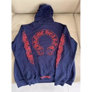 Chrome Hearts Chrome Hearts Navy Blue Red Horseshoe Vine Hooded Sweatshirt
