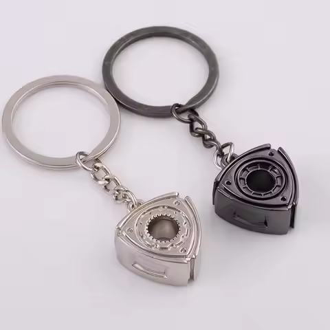 Metal Keychain Key Ring Car Engine Rotary Wankel Engine Rotor Gear Turbo Weighty Key Chain Car Acces