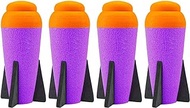 Aevdor Mega Missile Refill for Nerf N-Strike Elite Series, 4 Packs, Compatible Darts Foam Rockets Bullets for Nerf Blaster Gun - (Orange &amp; Purple)