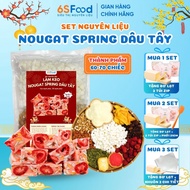 Ingredient Set for Making Nougat Spring Strawberry Candy finished product 60-70c from 6SFOOD