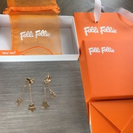 Folli Follie rose golden earrings 玫瑰金色星星耳環