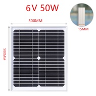 แผงโซลาร์เซลล์  solar cell  โมโน 6V 3W/6W/8W/12W/15W/20W/30W/50W กันน้ำ