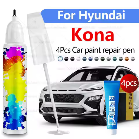 Car Paint Repair Pen For 2017-2025 Hyundai Kona Paint Scratch Repair Accessories 4PCS Blue Z3U Black