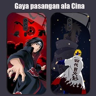 DJ-6 Anime Uchiha Casing GLASS soft frame black OPPO Reno 2019 F11 A9 2F A5 2Z A9X 2020 Pro