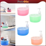 [PETSOLA] Soap Dispenser And Scrubber Holder Soap Liquid Pump Bottle 1L Refill Liquid Pump Dispenser