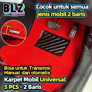 LK28WQ BOLIZUN Car Mat 5 Pcs 2 Rows Universal - PVC Vermicellimie - 16MM Thickness Universal/ can be