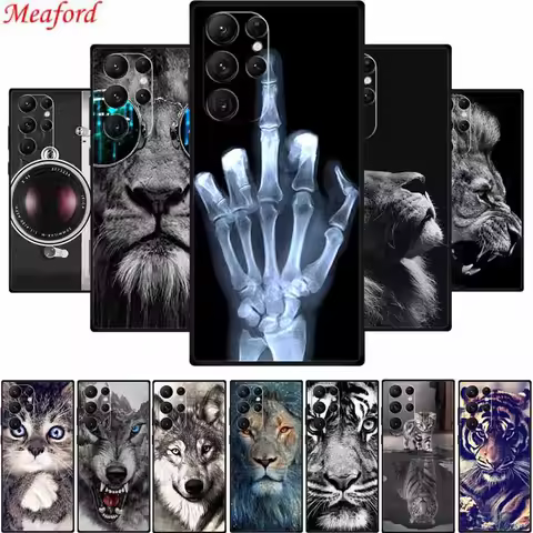 For Samsung Galaxy S24 Ultra Case Black Silicone Soft Phone Case For Samsung S24 Ultra Back Cover Ca