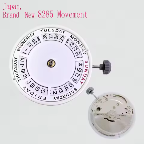 Genuine Miyota 8285 Automatic Mechanical Movement Mod Day-Date Watch Mechanism with Week at 12:00/Da