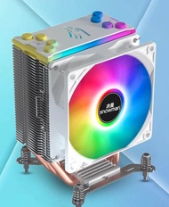 พัดลมซีพียู X400 RGB Snowman 4pin Intel 1700 1200 155X 1366 775 X79 X99 X299 LGA 2011 2011-3 2066 FAN CPU COOLER