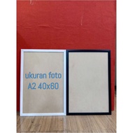 Photo frame size 40x60cm, frame width 2cm, no glass