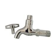 [HCM]vòi nước inox sáng bóng rửa xe khóa nước khi vắng nhà - ren 21mm