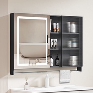 【Sg Sellers】Storage Mirror Bathroom Mirror  Mirror Cabinet  Bathroom Mirror Cabinet  toilet mirror cabinet Wall Mounted Storage Bathroom Mirror Cabinet Space Aluminum With Towel