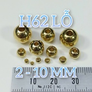 H62 BRASS BALL Drilled through holes 2-10 mm (H62 brass ball charm) used to make DIY bracelets and k