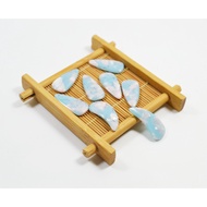 Guzheng Nails Blue Pink Shell Polymer (1 Set 8 Pieces) Double Curved Guzheng Nails Professional Perf