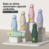 Payung Matahari Mudah Alih dan Payung Hujan Perlindungan UV Matahari dan Payung Hujan Payung Kapsul 