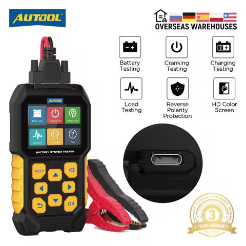 AUTOOL BT460 Car Battery Tester Electric Vehicle Battery Tester 12v24v Battery Life Capacity Interna