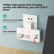 6-in-1 Travel Power Strip: Multi USB Wall Charger with AC Outlets