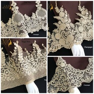 ❤️BORDERLACE LACE NUDE/CHAMPAGNE❤️ LACEMEWAH, MEWAHLACE, LACEGLAM, VEIL, KAIN PASANG, HANTARAN, BAJU