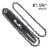 Chainsaw Guide Bar Rantai Ukuran 6/8/12 Inch Set Bar Rantai Chainsaw bahan Baja - 6764