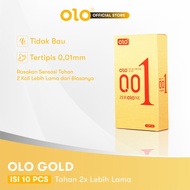 Kondom OLO 001 Berbagai Varian isi 10s - 001 BLACK GOLD RED