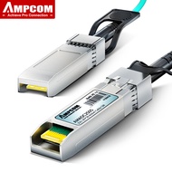 AMPCOM 25G SFP+ Active Opitical Cable (AOC) OFNR Compatible for Cisco Mikrotik Fortinet Ubiquiti Net