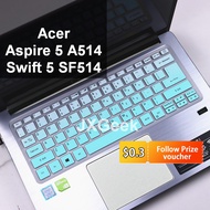 Acer Aspire 5 A514-54 Swift 5 SF514-54T Keyboard Protector SF314-52G-5079 536Y 14'' Laptop Cover 2020 Soft Thi