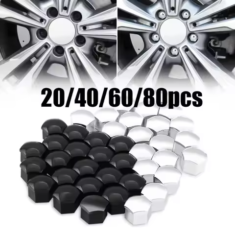 20/40/60/80Pcs Wheel Nut Cap 17/19/21mm Chrome Wheel Bolt Nut Caps Covers Universal Tyre Nut Covers