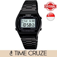 [Time Cruze] Casio B640 Adjustable Digital Black IP Stainless Steel Band Women Men Watch B640WB-1A B