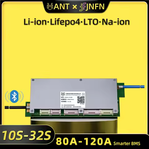 ANT Smart BMS 10-32S 72V 84V 96V BMS 120V High Voltage LiFePO4 Li-ion BMS for electric motorcycle wi