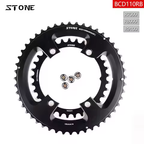 STONE Alloy Double Chainring BCD 110mm 4 Bolts 46T 32T 48T 33T 50T 34T 54T for R7000 R8000 R9100 Roa