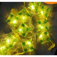 Lampu LED Ketupat Raya Adjustable Mode Lip Lap Kelip Crystal String Light Lip Lap Decoration Lights 