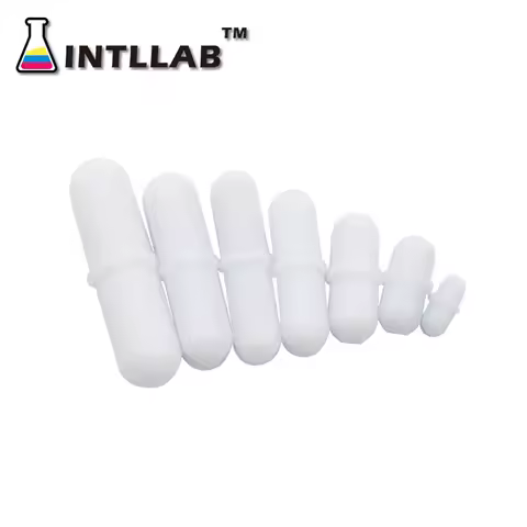 INTLLAB Mixed Size Stir bar PTFE Magnetic Stirrer Mixer Stir Bars 7pc Durable Build, Ideal for Stude