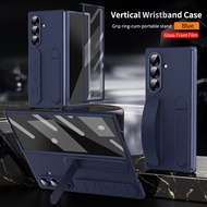 Samsung Galaxy Z Fold 7 5G Wrist Strap Case[Slim & Lightweight] Built-in Screen Protector and Kickst