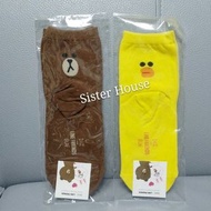 (現貨包郵)🇰🇷LINE Friends Brown & Sally Socks 熊大莎莉襪套裝
