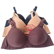 KATUN 3 Pcs Women's Bra Cup C Large Soft Plain Cotton Thin Foam Comfortable Size 36-48 Large Chest C