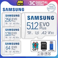 Samsung การ์ด SD แฟลชการ์ดความจำการ์ดความจำโทรศัพท์มือถือบัตร TF ขนาดเล็ก/แท็บเล็ตการ์ดความจำการ์ดความจำ4GB 8GB 16GB 64การ์ด GB SD 128GB 256GB 512GB สีขาว EVO A2 V30การ์ดความจำความเร็วสูงคลาส10