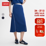 Women's long skirt with color combination CANIFA 6KS25C001